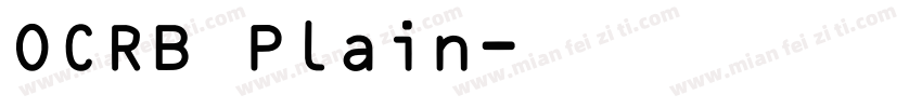OCRB Plain字体转换
